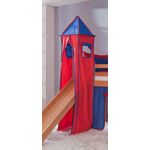 Turm für Etagenbett und Hochbett Blau/Rot