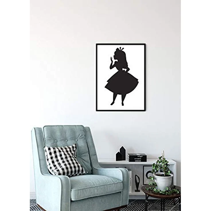 Komar Disney Wandbild Alice Silhouette, Kunstdruck für Kinderzimmer und Babyzimmer, 30x40cm, ohne Rahmen, hochwertiger Druck auf Premium-Poster Fotopapier – Bild 4