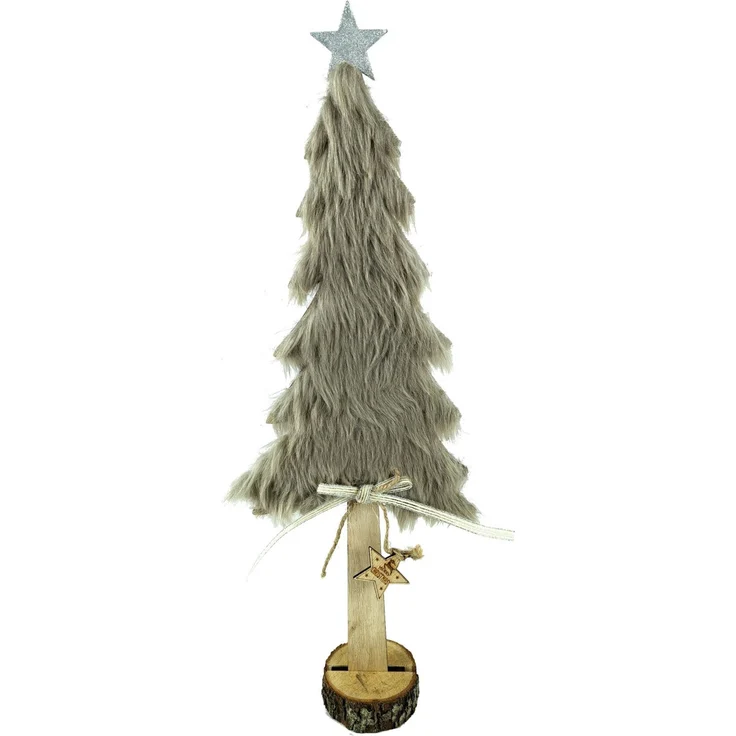 TrendLine Deko Holz Tannenbaum 43 x 5 x 13,5 cm braun