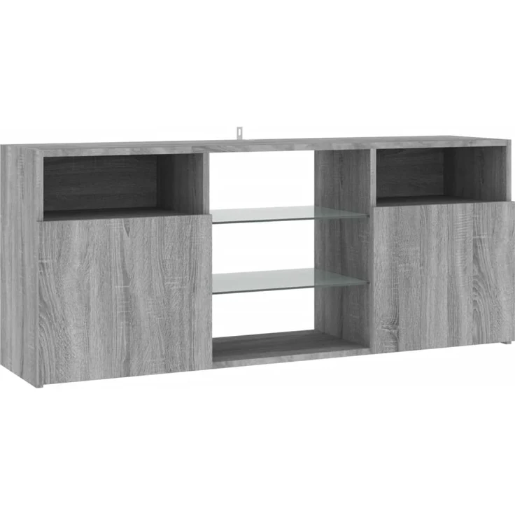 vidaXL TV-Schrank mit LED-Leuchten Grau Sonoma 120x30x50 cm 815715 – Bild 6