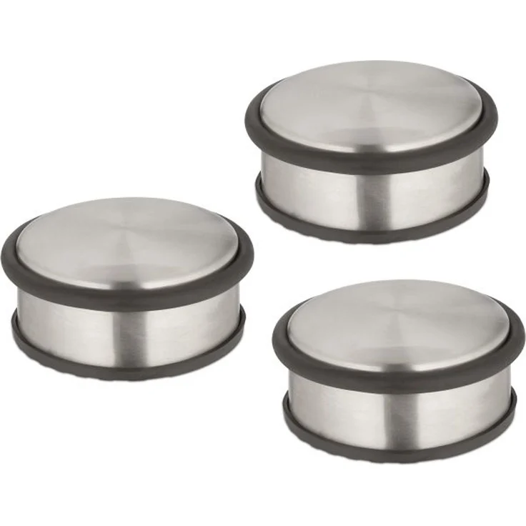 Relaxdays Edelstahl Türstopper im 3er Set – Bild 1