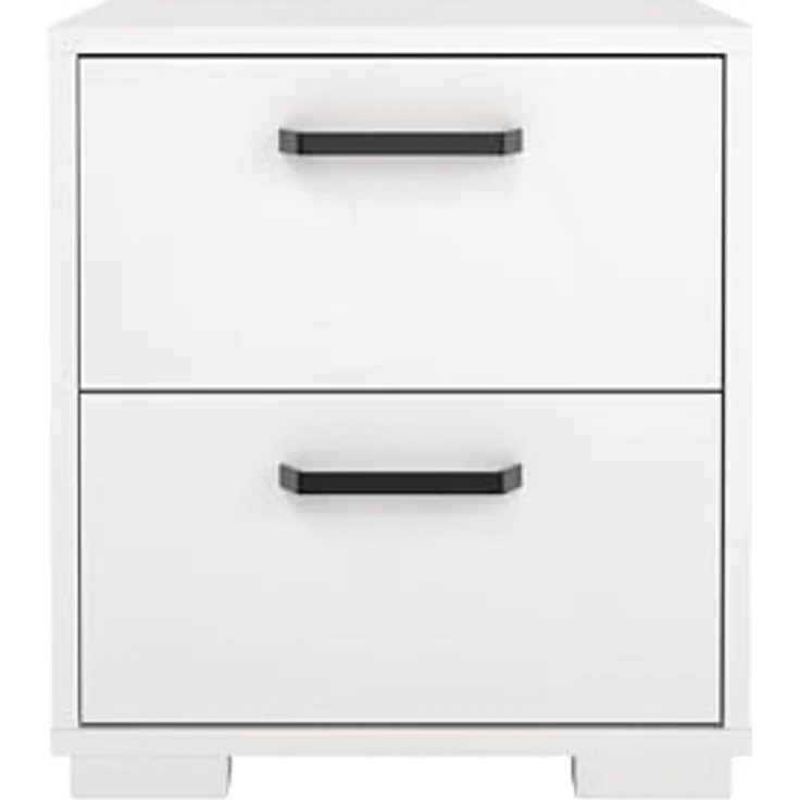 Tvilum Sofia Nachttisch mit 2 Schubladen in Weiß, 40 cm B x 39,6 cm T x 44,2 cm H – Bild 3