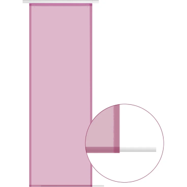 Transparenter Flächenvorhang Voile 60x245 cm wahlweise mit und ohne Technik, schlichte und stilvolle Fensterdekoration in vielen verschiedenen Farben erhältlich (weinrot - burgundy / mit Technik) – Bild 3
