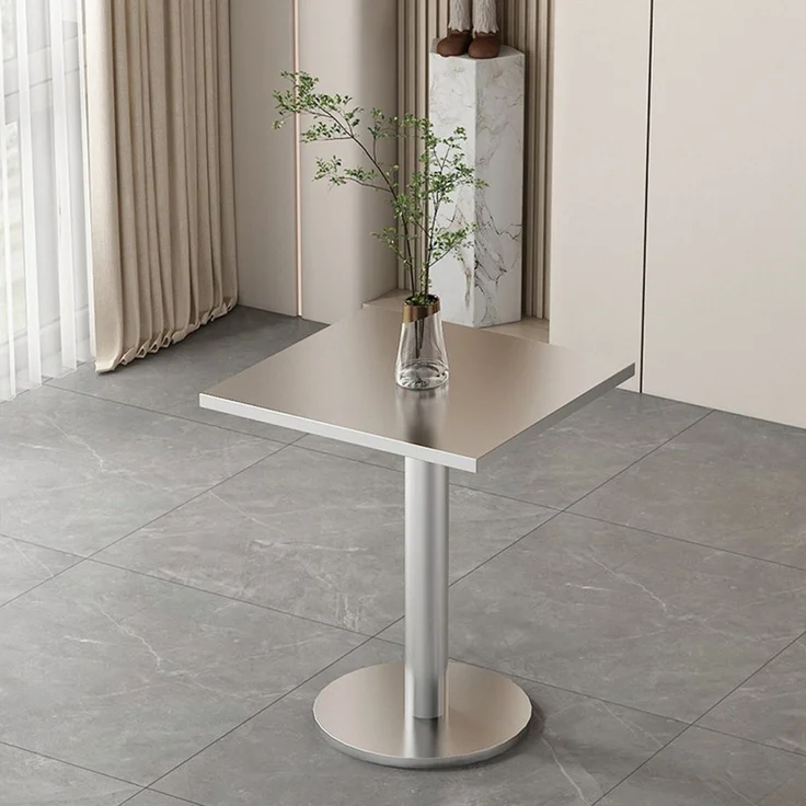 Muxing Bartisch Edelstahl Tisch rostfrei stabil Balkon Gastro (1-St) – Bild 4