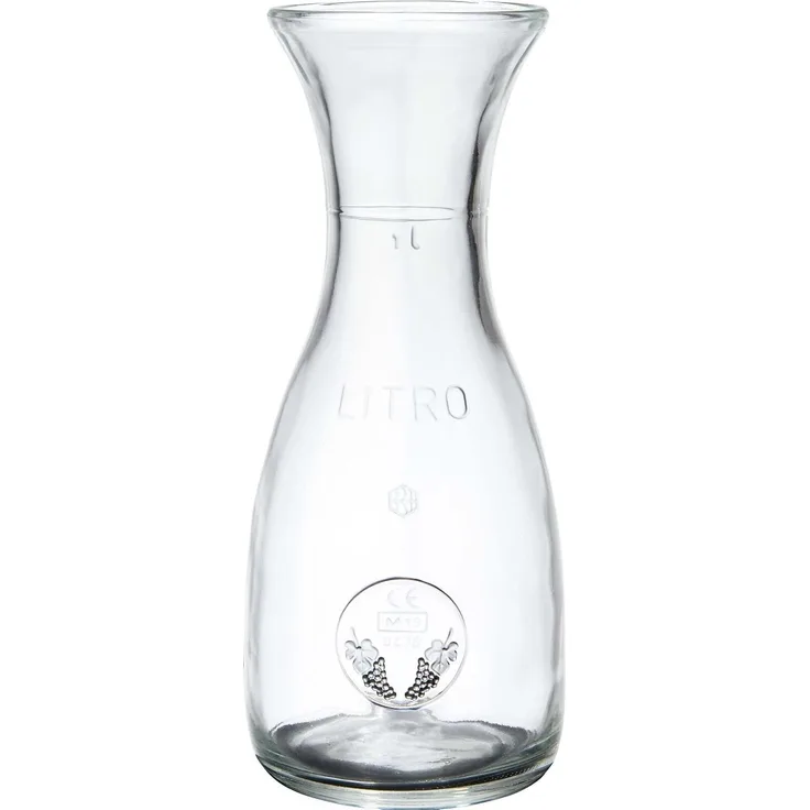 Bormioli Rocco Karaffe Misura 1 Liter Weinkaraffe Glaskaraffe Wein Saft Wasser