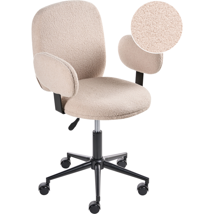 Schreibtischstuhl MORAGA Bouclé Beige
