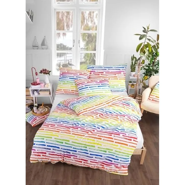 Renforce Bettwäsche Set 2 tlg. Elena 135 x 200 cm 80 x 80 cm