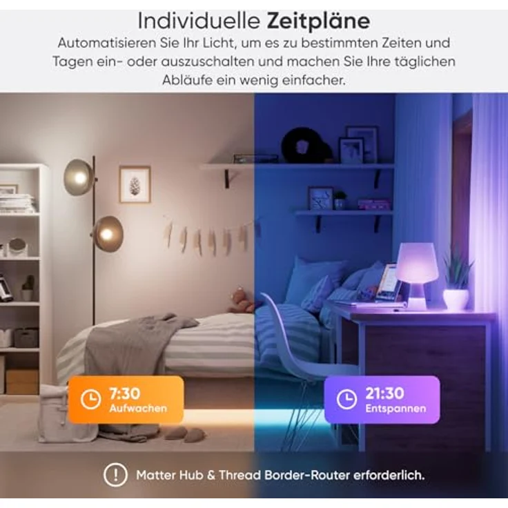 Nanoleaf Essentials Matter Smart Bulb B22 - 3PK EEK F – Bild 4