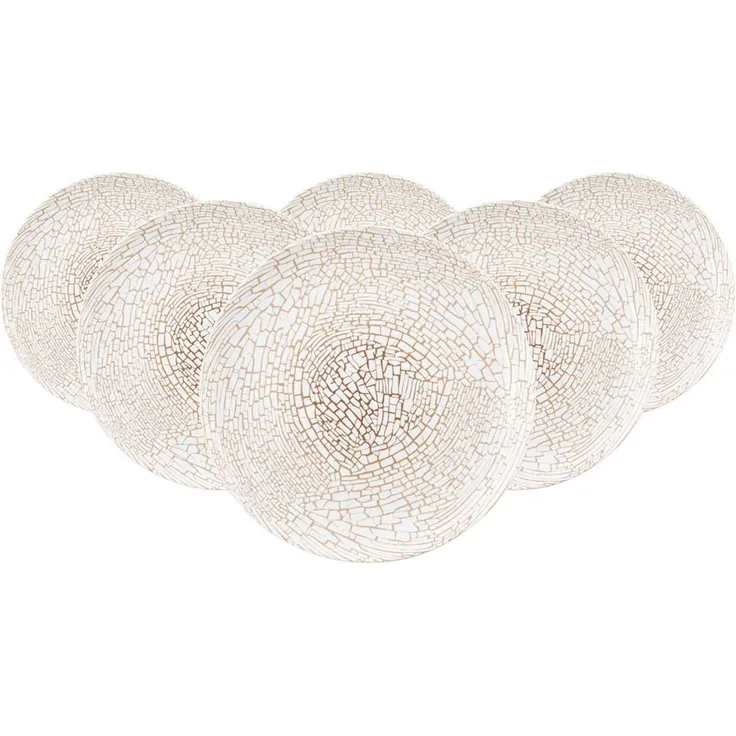 Seltmann Weiden Liberty Krakelee Frühstücksteller ø 22,5 cm 6er Set