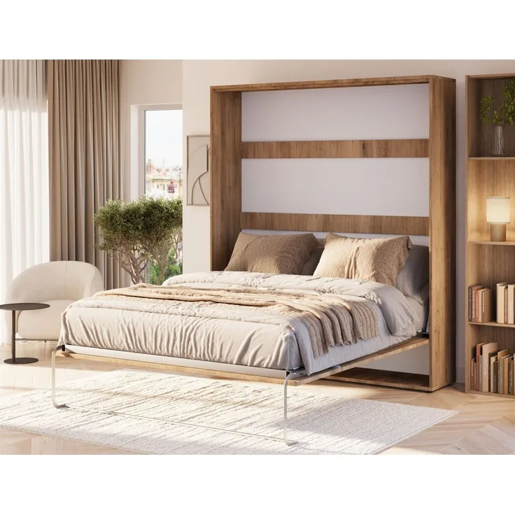 Wandklappbett Schrankbett GRITT 160x200 cm Farbe Artisan ohne Matratze