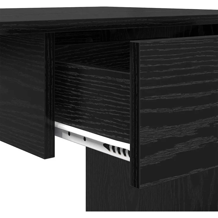 vidaXL Schreibtisch mit Speicher Schwarz Eichen-Optik 100 x 50 x 76 cm 875250 – Bild 8