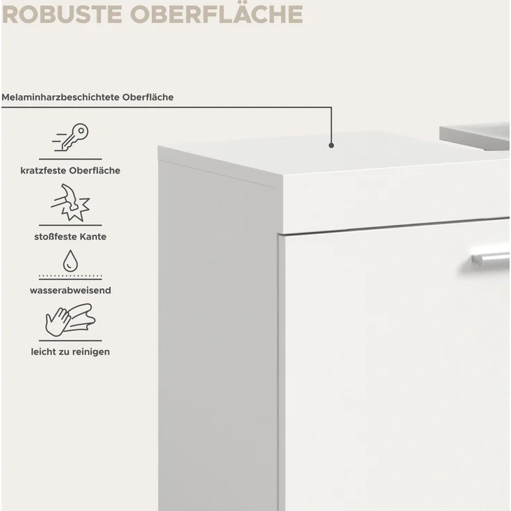 Noah Waschbeckenunterschrank in weiß – Bild 7