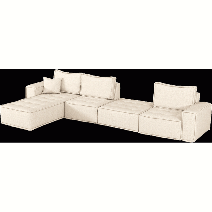 Polsterhocker Modul SANDE Stoff Alpine Beige – Bild 7