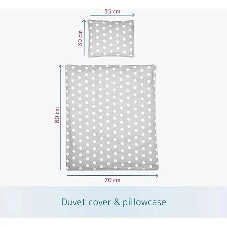 2-teiliges Baby Kinder Bettbezug 80x70 cm mit Kopfkissenbezug - Muster 14 – Bild 5