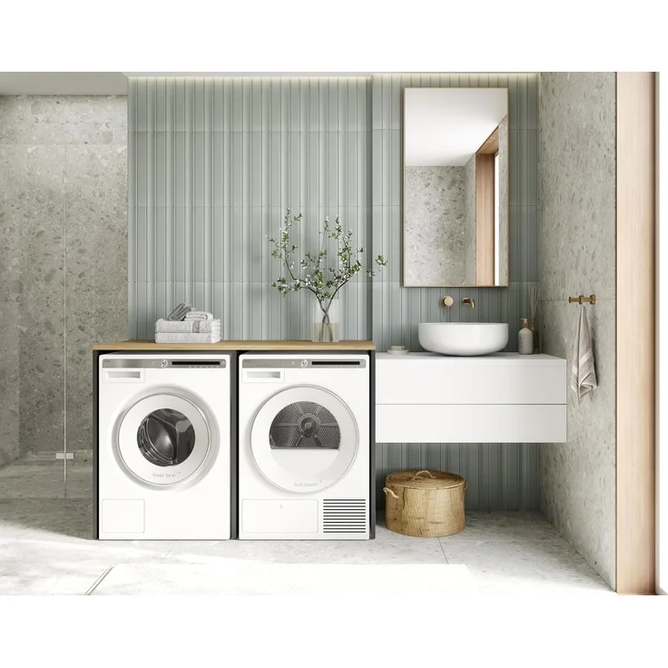 Platan Room Waschmaschinenumbauschrank DORA Waschmaschinenschrank 130 cm breit Überbauschrank Waschmaschine oder Wäschetrockner Schrank für Bad – Bild 4