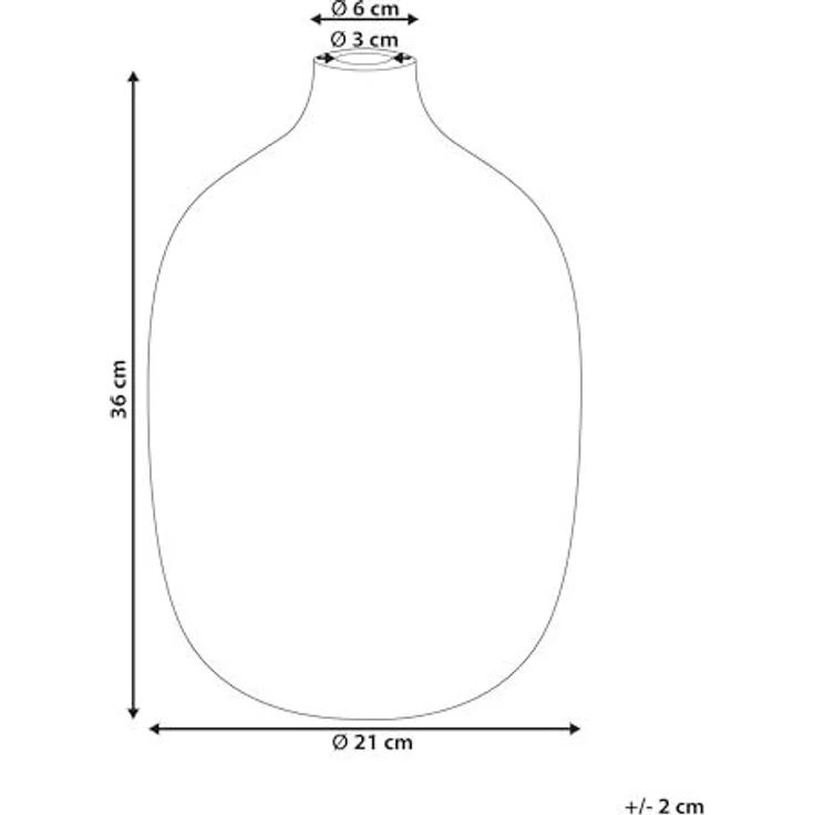 Blumenvase VIGO Keramik 36 cm Grau – Bild 3