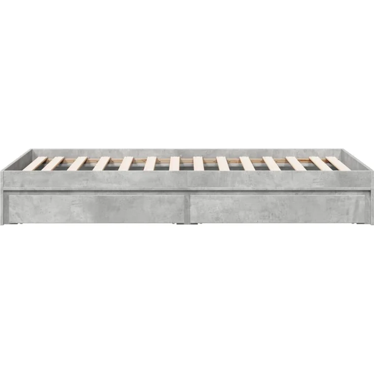 vidaXL Bettgestell mit Schubladen Betongrau 100x200 cm Holzwerkstoff 3280674 – Bild 6