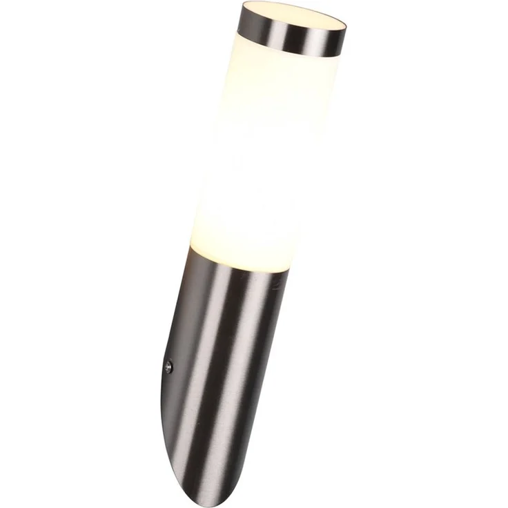 Moderne LED Außenwandleuchte aus Edelstahl in Silber, Höhe 39cm – Bild 2