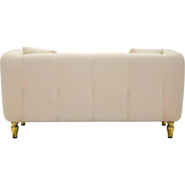 Dmora Sofa 2-Sitzer Japura 81 x 155 x 71h cm Weiß mit Kissen – Bild 7