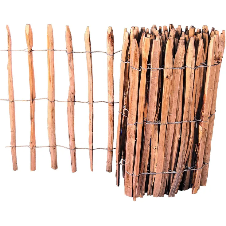 Staketenzaun 1,75x5m Gartenzaun Holzzaun Gartenteichzaun Rollzaun Haselnuss Zaun