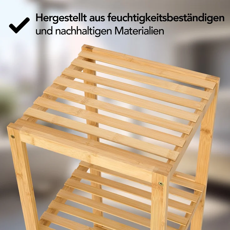 Brixy Badezimmerregal - Badezimmerschrank - 5-lagig - 141x33x33cm - Badezimmerschrank - Bambus – Bild 8