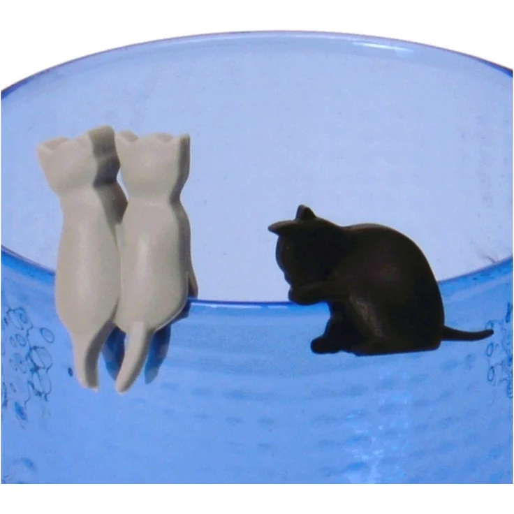 Winkee Küchenorganizer-Set Katzen Glasmarkierer im 6er Set – Bild 2