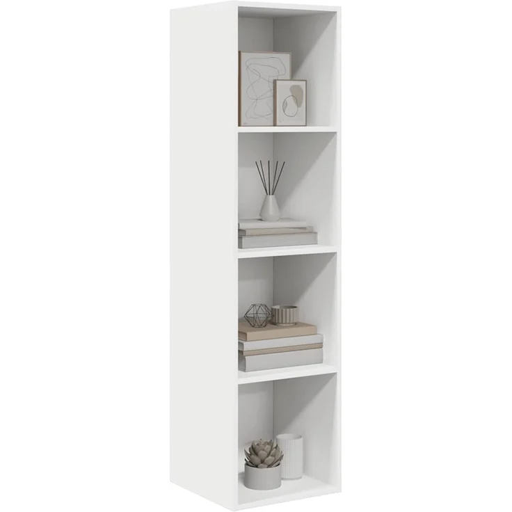 TV-Wandschrank, TV Hängeboard Hängeschrank Weiß 37 x 37 x 142,5 cm Holzwerkstoff – Bild 6