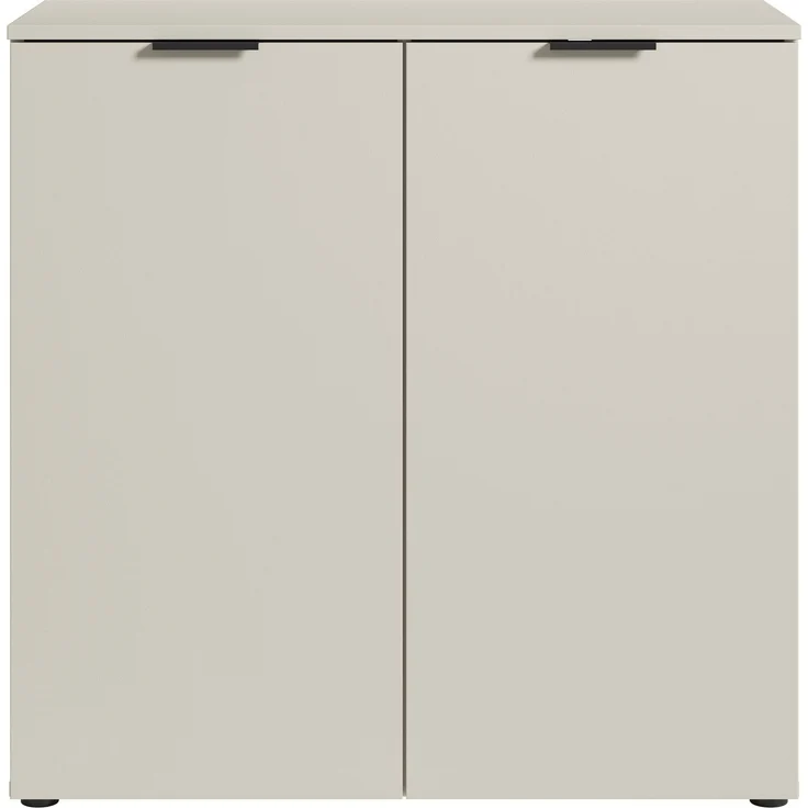 Kommode >Linz< 2 Türen, 4 Fächer, in Kaschmir - 90x90x40cm (BxHxT) – Bild 4