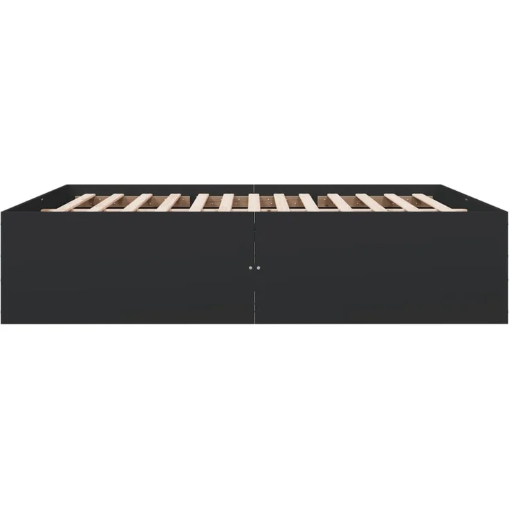 vidaXL Bettgestell Schwarz 200x200 cm Holzwerkstoff 3280896 – Bild 5