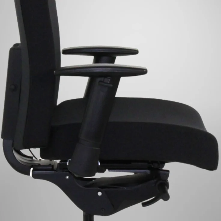 Bisley Titanos Schwerlast Chefsessel Bürostuhl 200kg Belastbarkeit in schwarz - PC Stuhl mit Armlehne, Lordosenstütze, Drehstuhl mit Rollen für Schreibtisch, Office & Gaming - Ergonomisch XXL, Titanos-733 – Bild 9