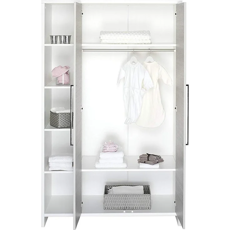 Schardt 'Eco Silber' 3-tlg. Babyzimmer-Set Kinderbett, Schrank 2-türig und Kommode – Bild 6