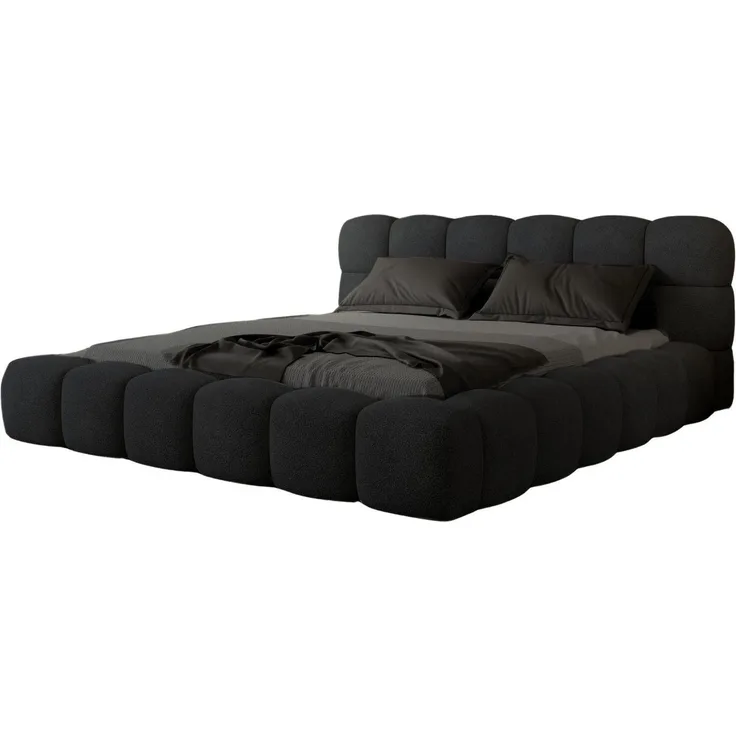 Compleo Polsterbett BUBBLE boucle Designerbett 140/160/180x200 BIZU, Wolkenbett, TOPSELLER Stauraumbett MADE IN EU