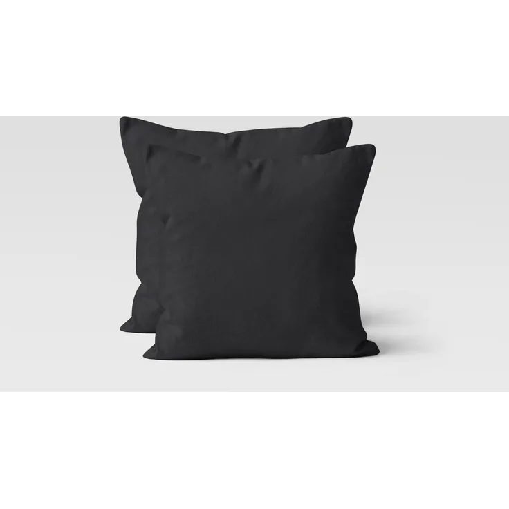 Müskaan - Jersey Kissenhüllen 2er Set 100% Baumwolle superweich Kopfkissenhülle Bettkissenbezug Kopfkissenbezug Kissenbezg 40x40 cm schwarz
