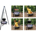 Multi-Grillset Feuerschale Grillrost Kochtopf 15L Fischfilethalter Kesselgulasch