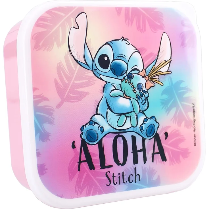 Disney Stitch Brotdose Snackbox 3-in-1 Set mit stapelbaren Behältern – Bild 2