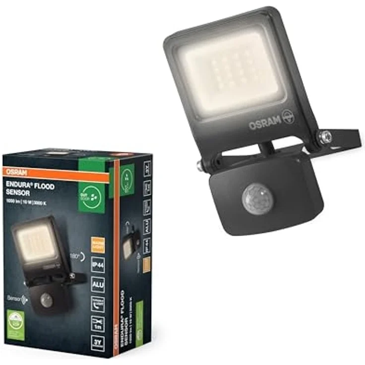Osram Außenleuchte Endura Flood Bewegungsmelder 10W PCR dunkelgrau warmweiß – Bild 5