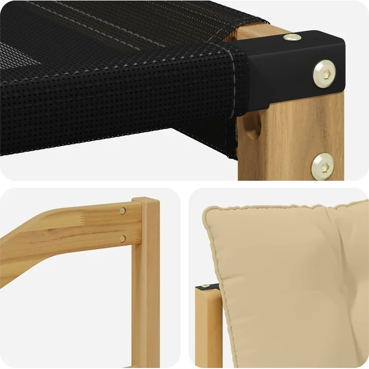 vidaXL Outdoor-Sofagarnitur 7 stk. 7-Sitzer Weiß und Beige 3389703 – Bild 9