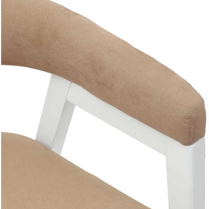 vidaXL Esszimmerstühle 2 pcs Weiß 54 x 57 x 73 cm Massives Gummiholz 42020427 – Bild 7