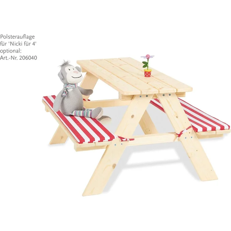 Pinolino 'Nicki' für 4 Kindersitzgarnitur, Massivholz natur, 90 x 50 x 79 cm – Bild 6