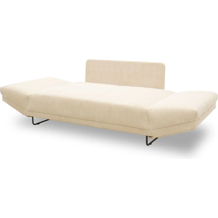 DOMO. collection Sofa 700 001, 2-Sitzer mit Federkernpolsterung und Schlaffunktion, verstellbare Armlehnen, 2er Couch, Polstergarnitur, 210 x 97 x 95 cm (BxTxH), creme – Bild 7