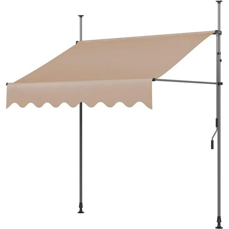 TLGREEN Klemmmarkise,Balkonmarkise,Sonnenschutz mit Handkurbel, (Wasserdicht UV-beständig Höhenverstellbar) UV-Beständig,Höhenverstellbar – Bild 4