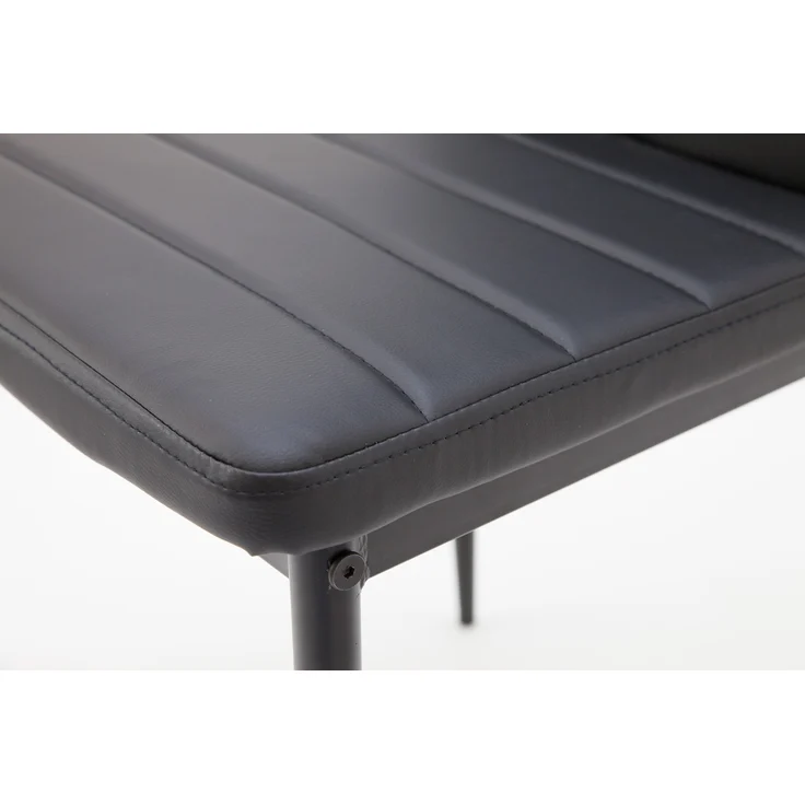 Albatros Esszimmerstühle MILANO 4er Set, Schwarz - Polsterstuhl mit Kunstleder-Bezug, Modernes Stilvolles Design am Esstisch - Küchenstuhl oder Stuhl Esszimmer mit hoher Belastbarkeit: 110kg – Bild 8