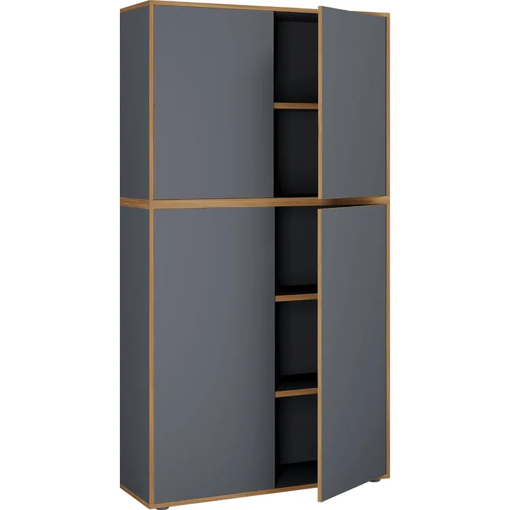 VCM Büroschrank Salia 920804 Anthrazit H. 183 x B. 100 x T. 33 cm – Bild 2