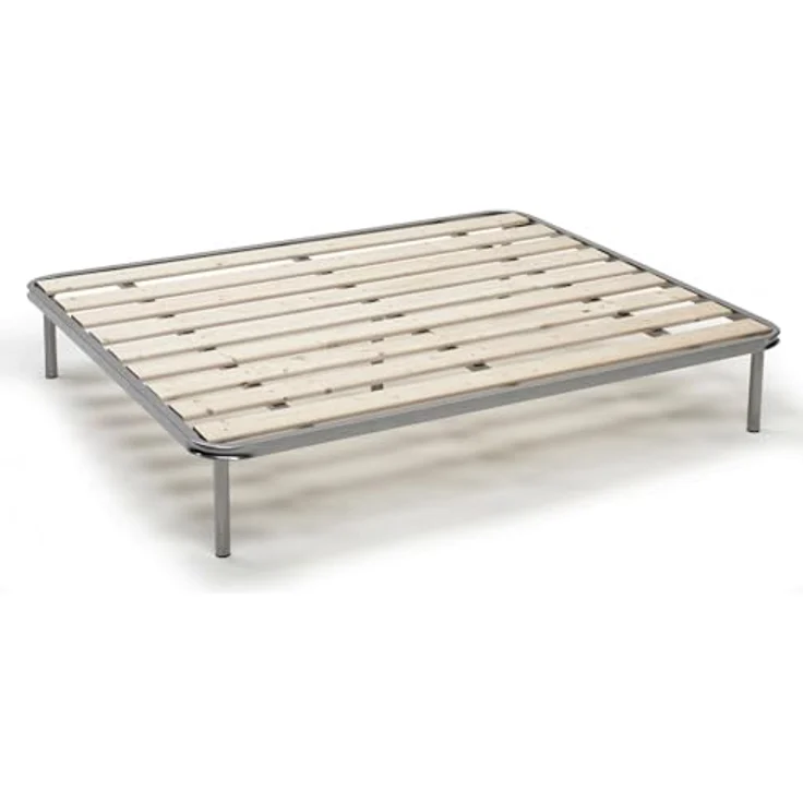 Talamo Italia - Doppelbettuntergestell Anastasia, orthopädisches Untergestell mit gehobelten Lattenrosten, 100 % Made in Italy, 120 x 190 x 31 cm – Bild 4
