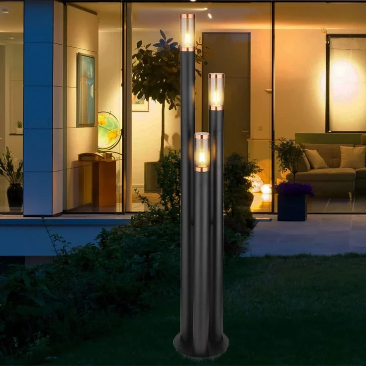 Smart RGB LED Stehleuchte, Edelstahl, schwarz, H 170 cm – Bild 7