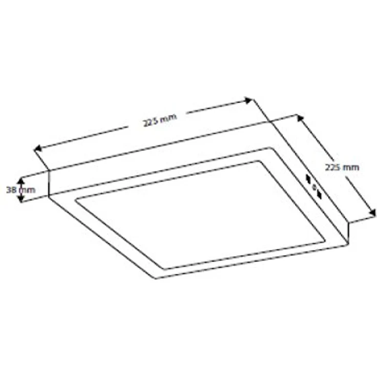 Alco-Albert 9229 LED Deckenleuchte, Aufbauleuchte weiß, 22,5 x 22,5 cm, 18W, 90 LEDs, neutralweiß 4000K – Bild 2