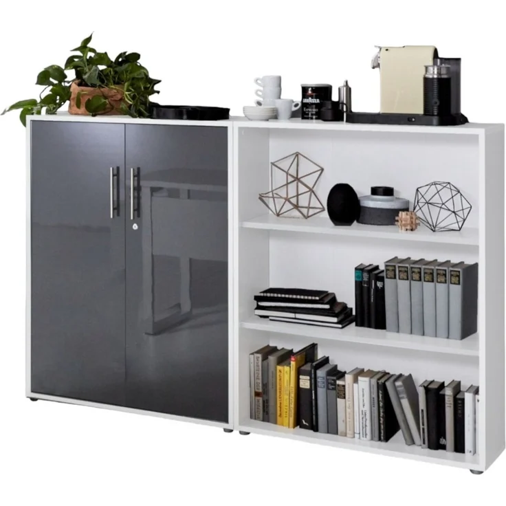 BMG Möbel Aktenschrank Office Edition Schrankwand 1 niedrig abschließbar, in verschiedenen Farben