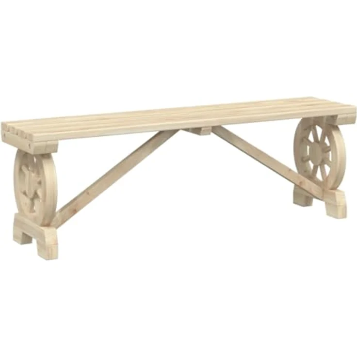 vidaXL Gartenbank 115 cm Massivholz Tanne 365111 – Bild 2
