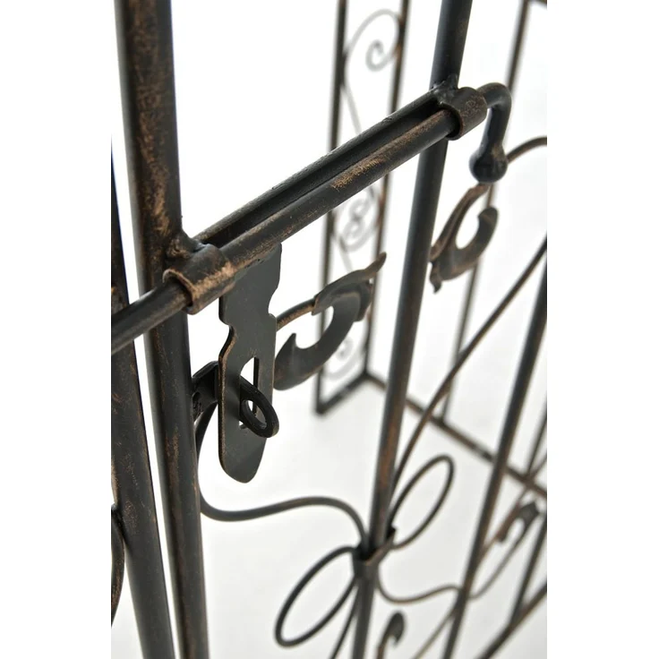 Rosenbogen WEIMAR mit Tor - 135x41,5x245cm, Metall, Bronze | Rankhilfe Rosen Rankgitter Gartendekoration – Bild 5