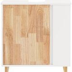 SoBuy BZR75-W Waschbeckenunterschrank, MDF, Lackiert, Weiß, 59 x 60 x 40 cm